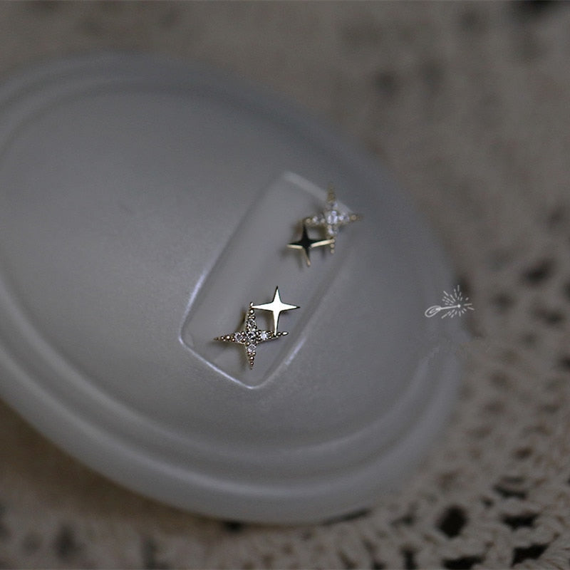 Paire x Boucles d'Oreilles Crystal Cut