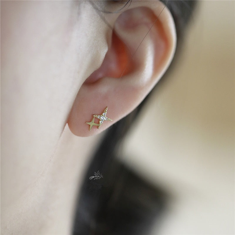 Paire x Boucles d'Oreilles Crystal Cut