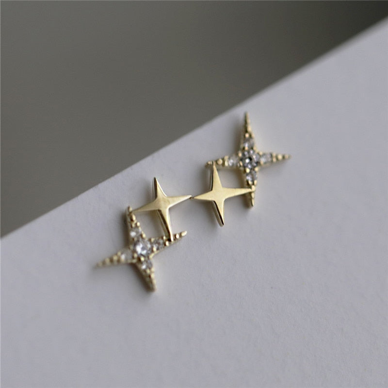 Paire x Boucles d'Oreilles Crystal Cut