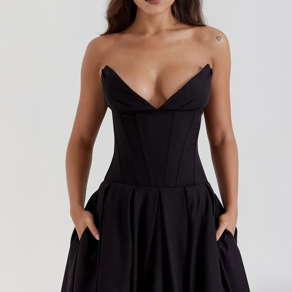 Robe_Midi_Bustier_Noire_Lady_Noir