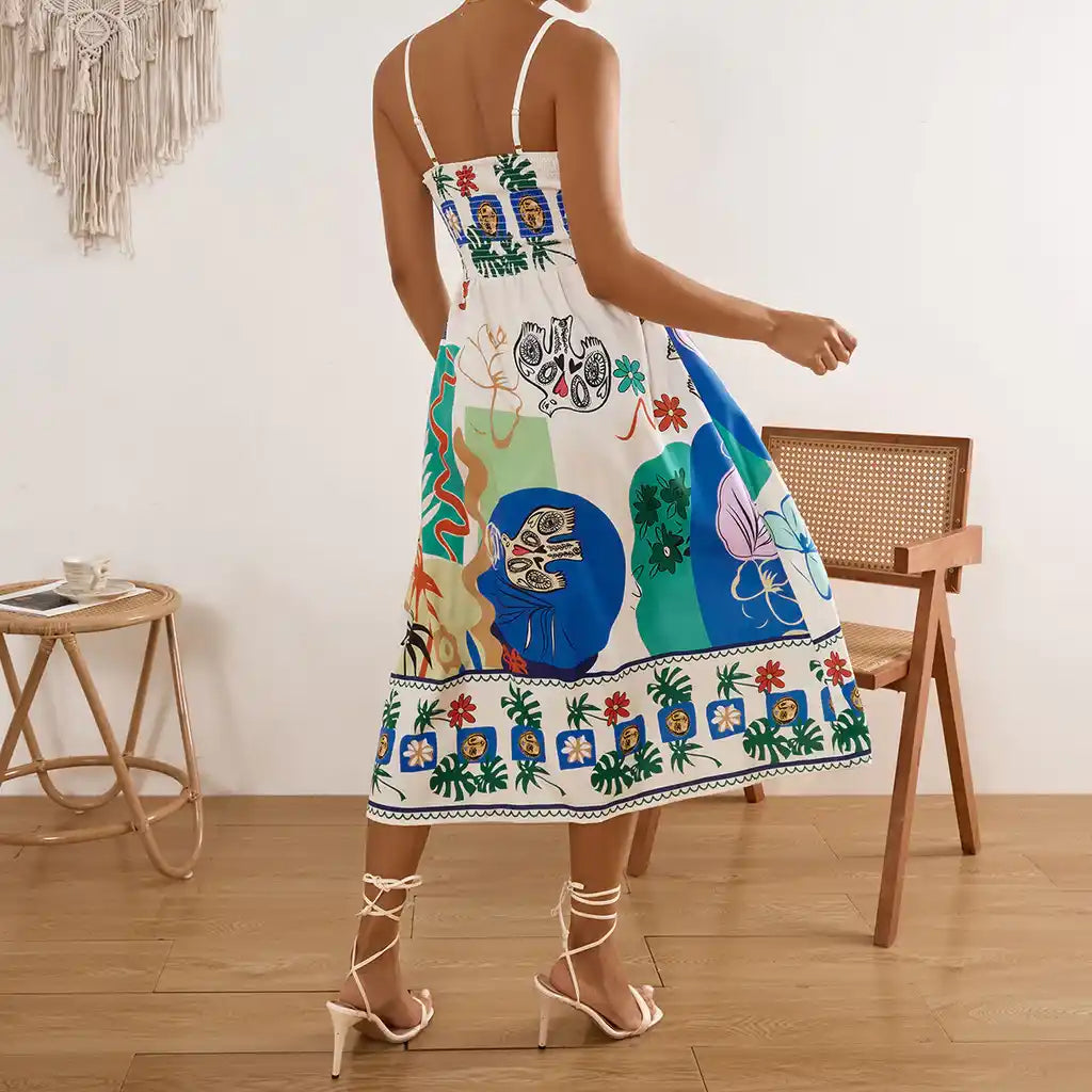 Robe Midi Tropicale Sophie