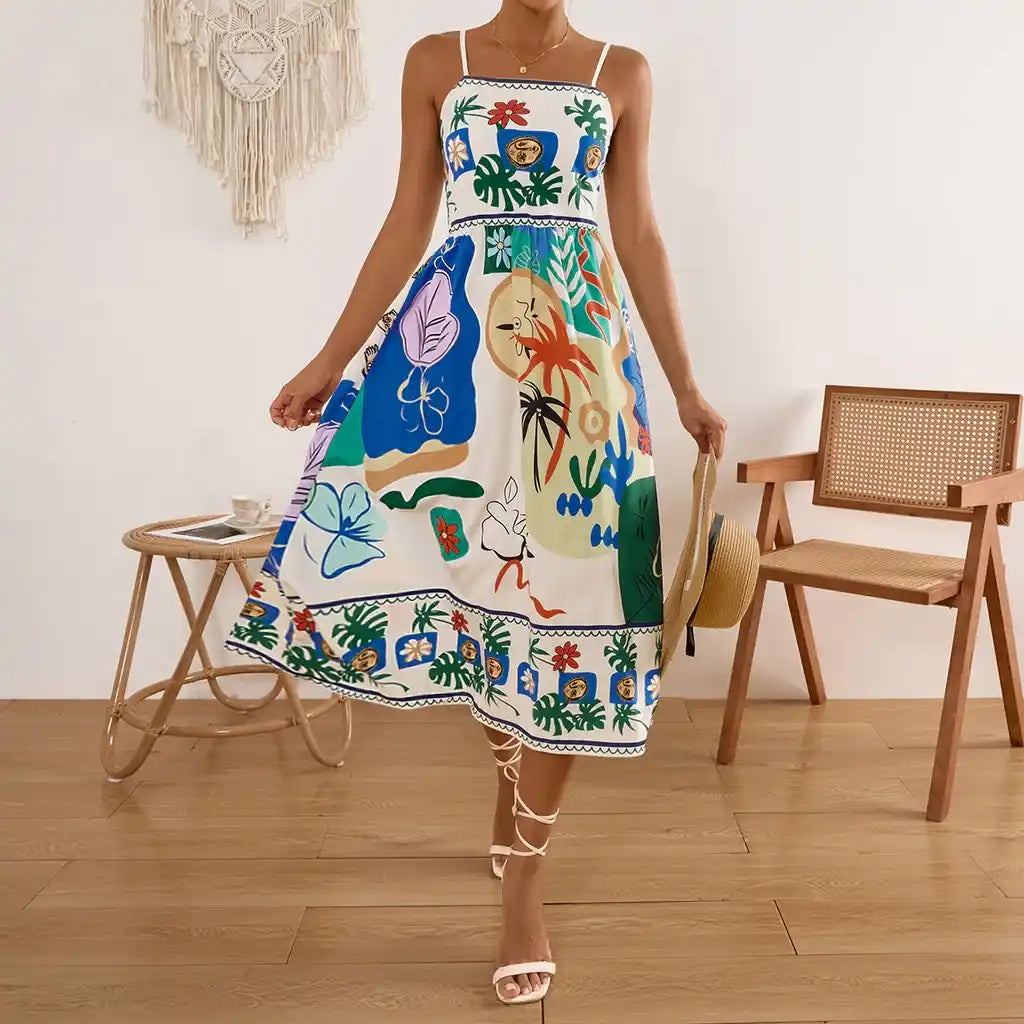 Robe Midi Tropicale Sophie