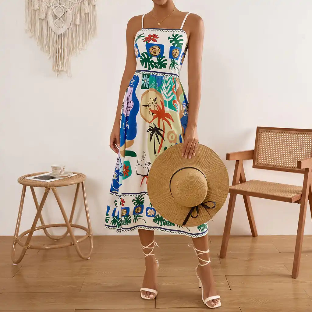 Robe Midi Tropicale Sophie