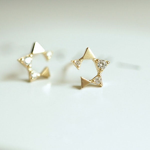Paire x Boucles d'Oreilles Crystal Cut