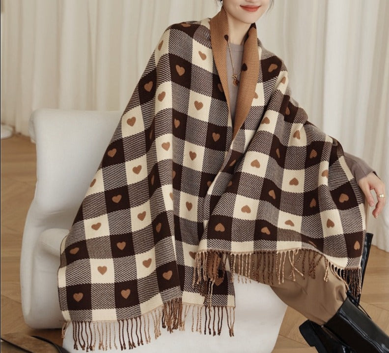 Foulard Féminin Écharpe Cœurs