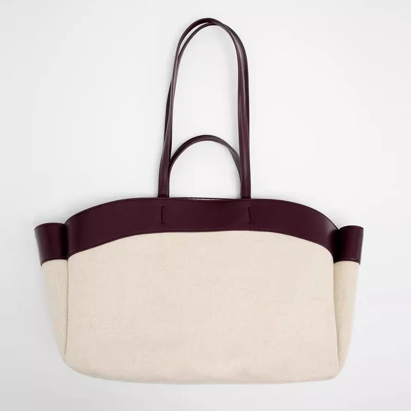 Sac à Main pour Femme avec Anse en Bambou et Pochette