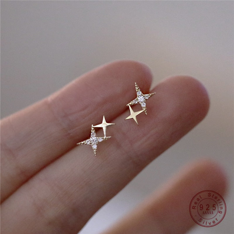 Paire x Boucles d'Oreilles Crystal Cut