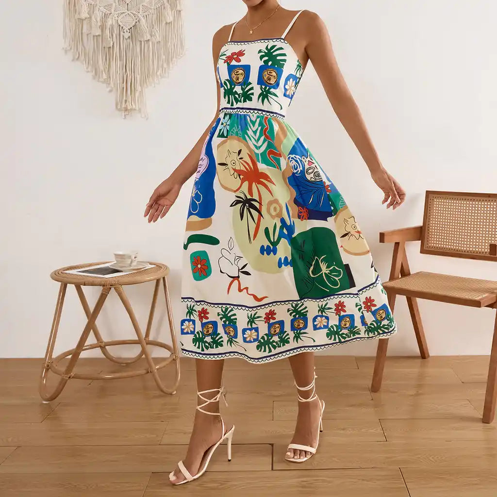 Robe Midi Tropicale Sophie