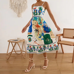 Robe Midi Tropicale Sophie