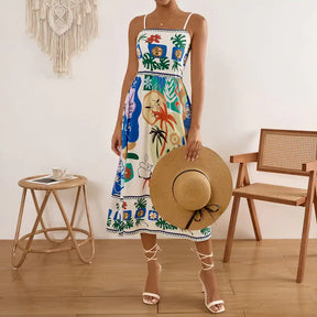Robe Midi Tropicale Sophie