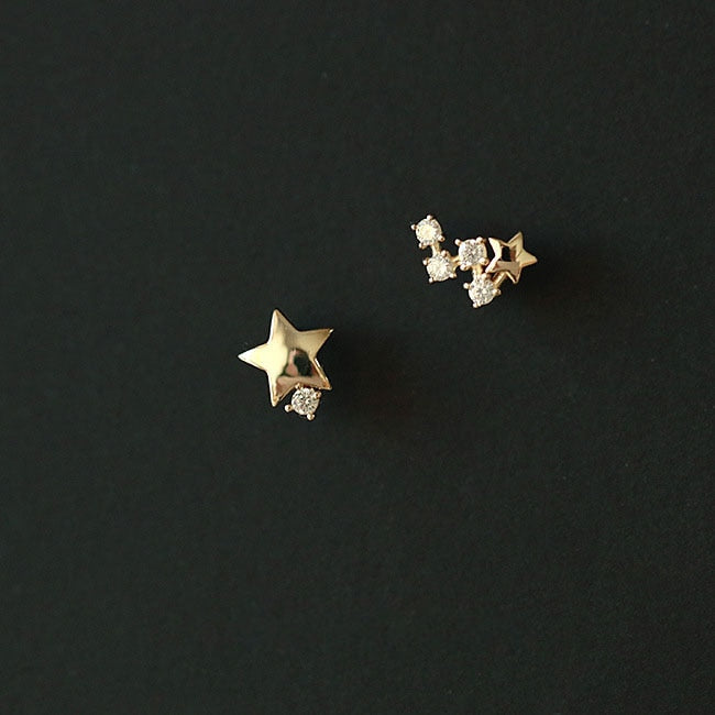 Paire x Boucles d'Oreilles Crystal Cut
