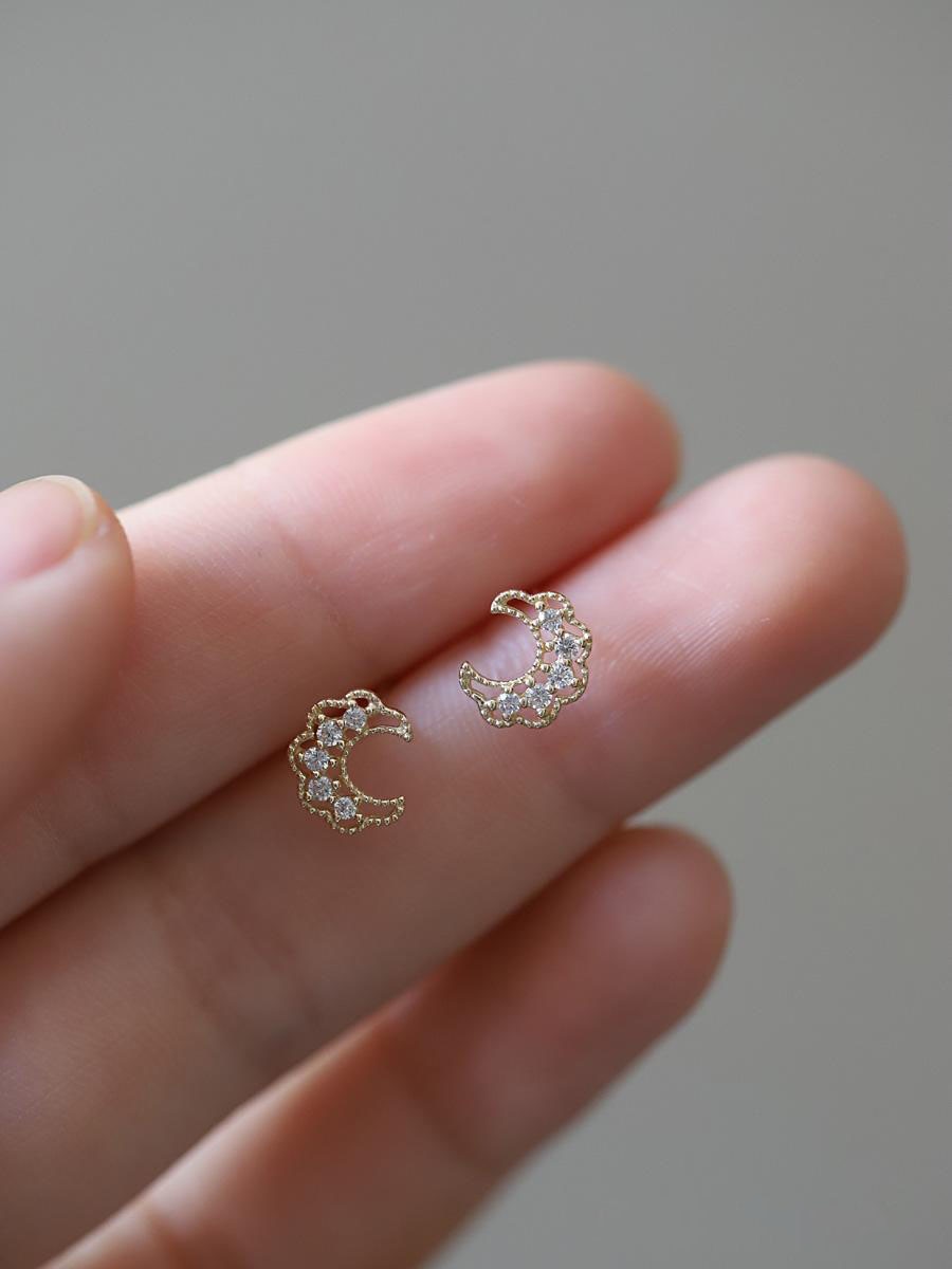 Paire x Boucles d'Oreilles Crystal Cut