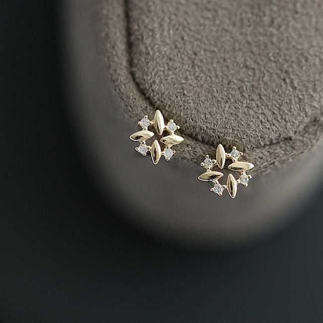 Paire x Boucles d'Oreilles Crystal Cut