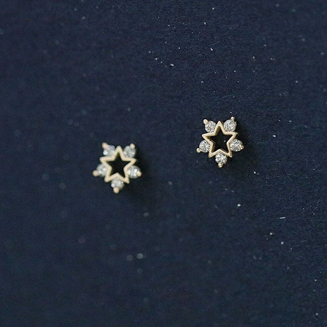 Paire x Boucles d'Oreilles Crystal Cut