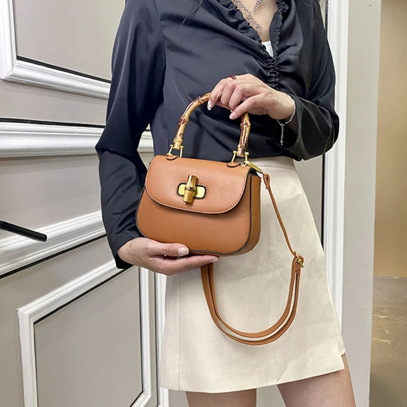 Sac à Main Femme avec Anse en Bambou